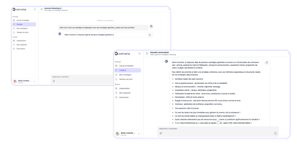 chatbot Ostratia spécialisé pour chaque réflexion exemple